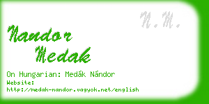 nandor medak business card